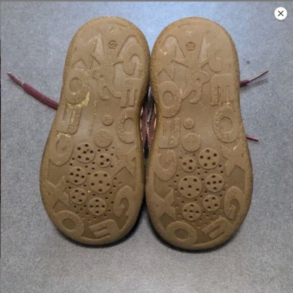 Baby Geox Respira boot toddler girl mauve purple leather patent size 5 - Picture 3 of 6